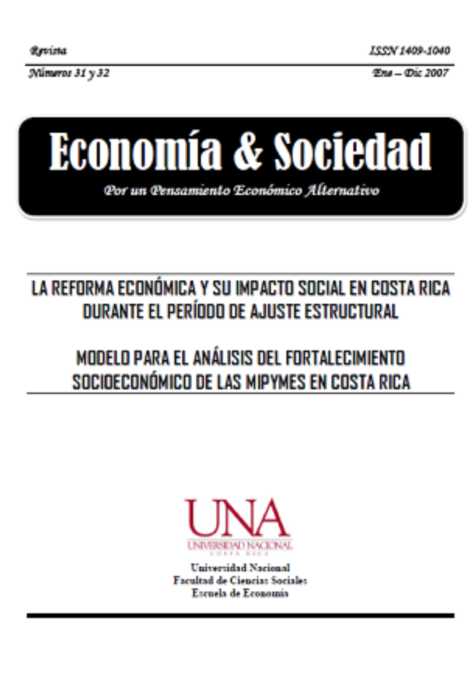 Modelo para el análisis del fortalecimiento socioeconómico de las MIPYMES  en Costa Rica